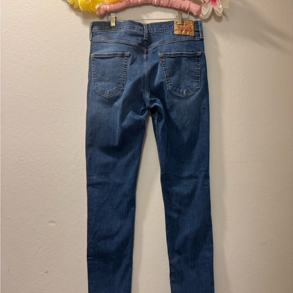 Slim Straight Men's Jeans in Dark Blue - Picture 5 of 9